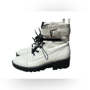 Marc Fisher White Plune Boots Women’s